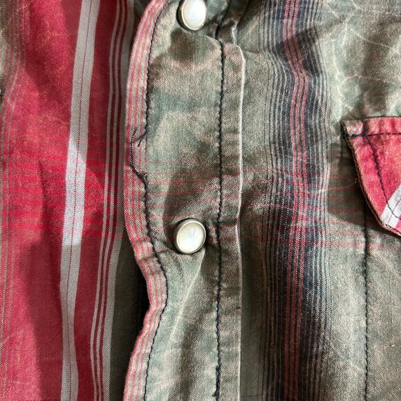 Point Zero Men's Red and Tan Striped Casual Shirt XL - Picture 15 of 16